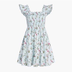 Hill House Home The Elizabeth Nap Dress in Pond Floral Poplin (Size S)